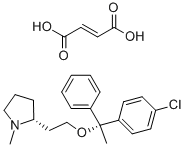 (2R)-2-[2-[(1R)-1-(4-Chlorophenyl)-1-phenylethoxy]ethyl]-1-methylpyrrolidine but-2-enedioic acid(14976-57-9)